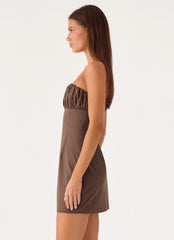 Akirra Mini Dress - Ash Brown