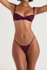 Prune High Leg Thong Bikini Bottom