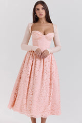 Ballerina Pink Lace Corset, Skirt And Bolero