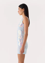 Maral Sequin Mini Dress - Blue