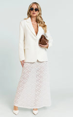 Selena Blazer - Oversized Single Breasted Blazer in Cream