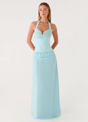 Soneva Corset Maxi Dress - Aqua