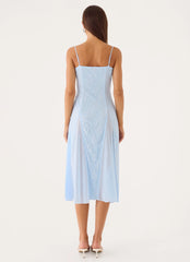 Erynda Midi Dress - Blue