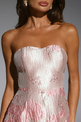 Wisteria Wishes Strapless Mini Dress Pink