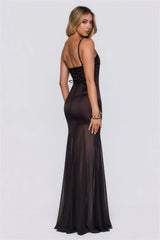 Elevated Vibes Satin Maxi Dress Chocolate