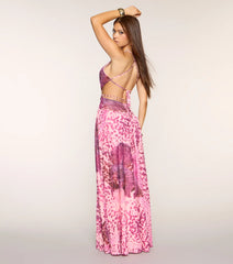 Trina Abstract Animal Print Formal Dress