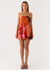 Marcita Mini Dress - Chocolate Blossom