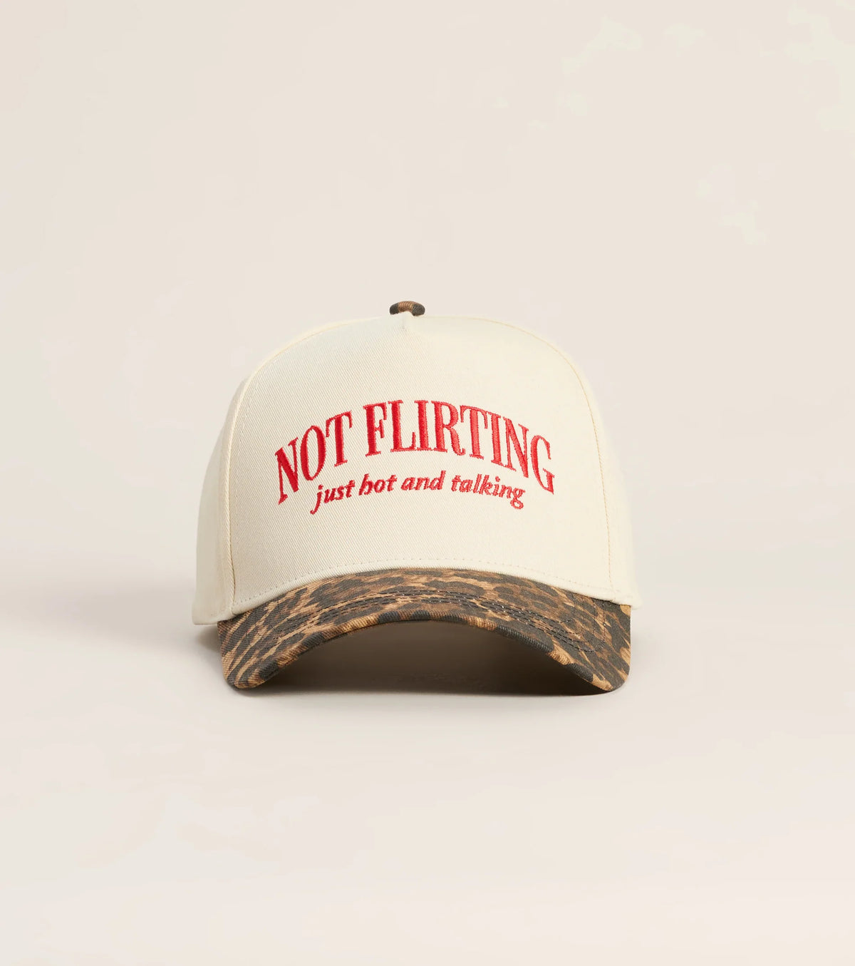 Not Flirting Leopard Print Baseball Hat