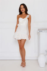 Aesthetic Evenings One Shoulder Mini Dress White
