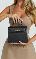 Hera Bag - Top Handle Crossbody Bag in Black