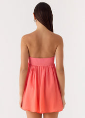 Elevare Strapless Mini Dress - Sunset Ombre