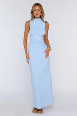 Radiant Petal Maxi Dress Blue