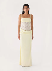 Emesy Lace Maxi Dress - Yellow