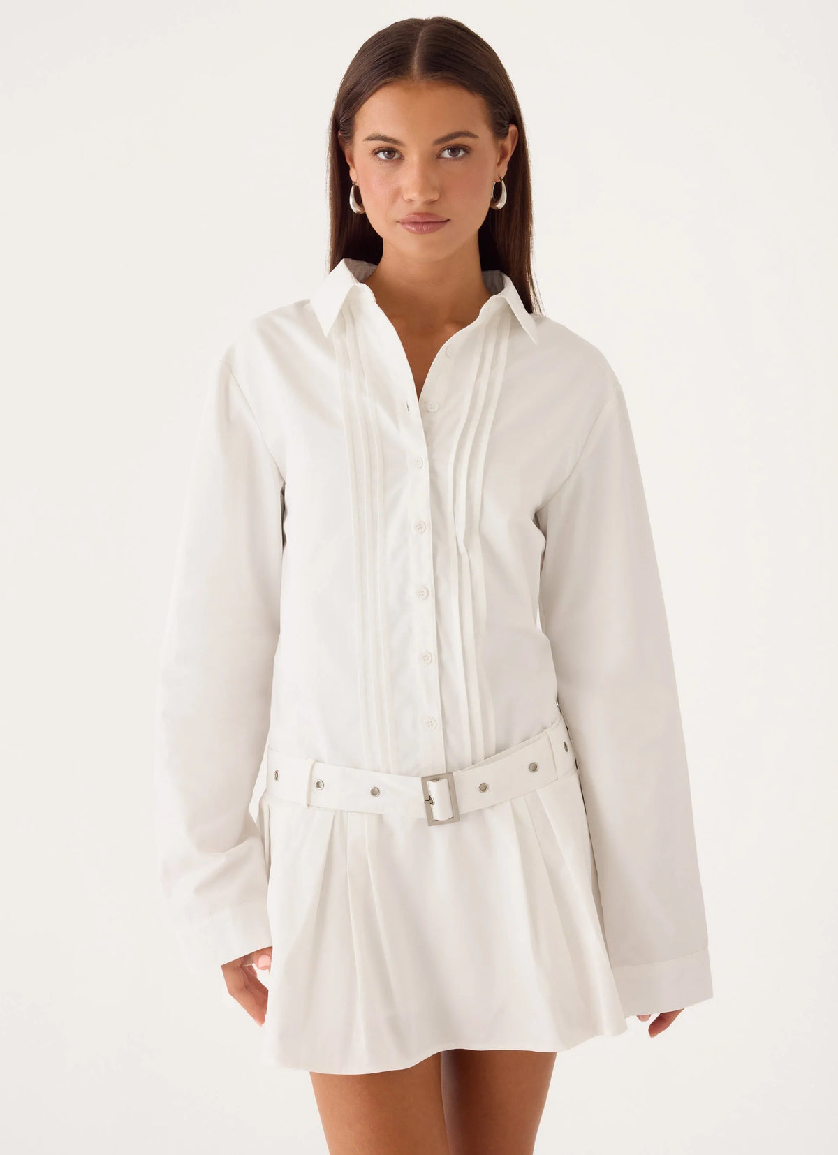 Calipso Shirt Dress - White