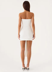 Jiliana Strapless Mini Dress - White