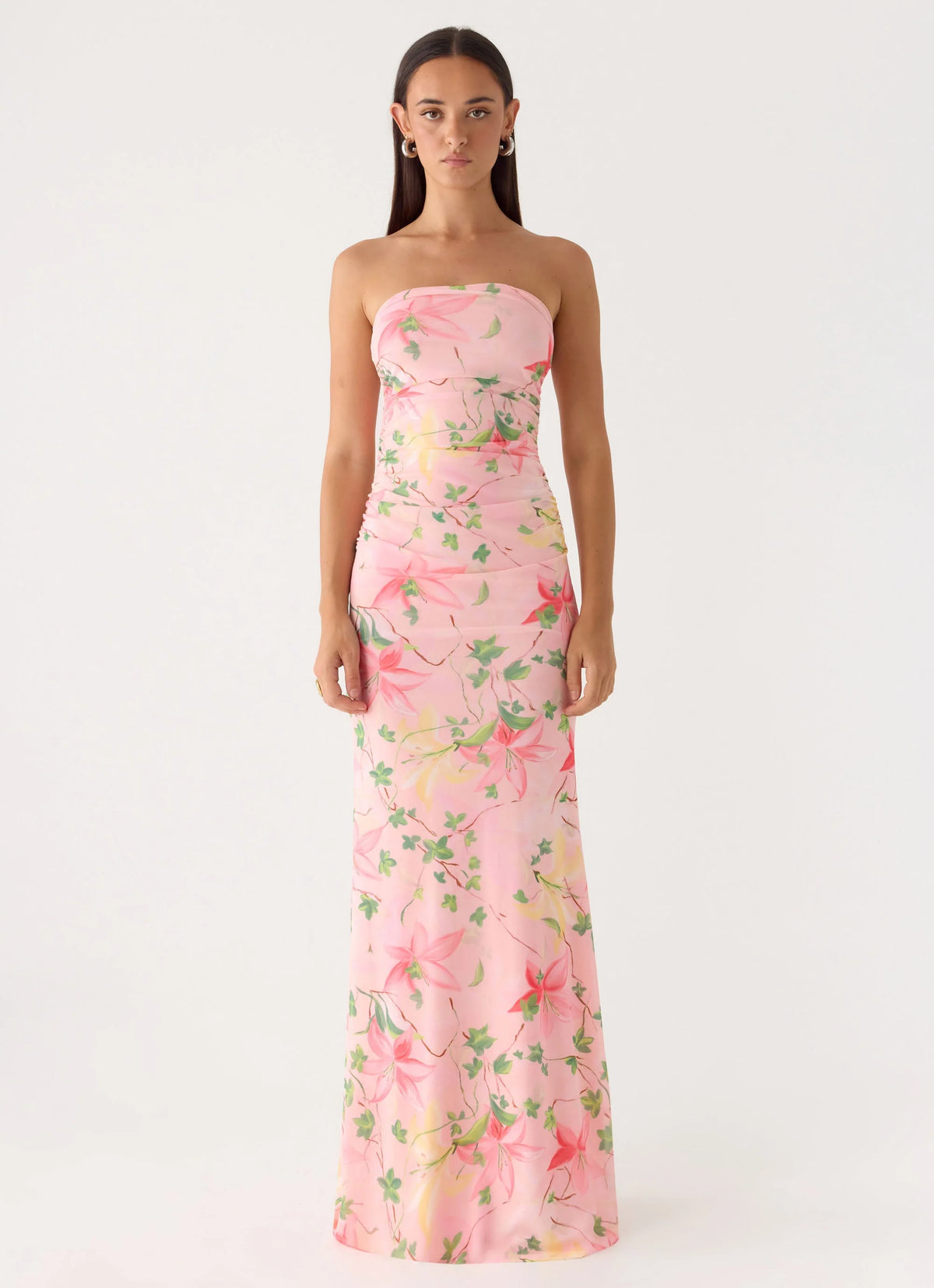 Iroha Strapless Maxi Dress - Blooming Spring