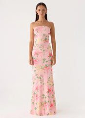 Iroha Strapless Maxi Dress - Blooming Spring