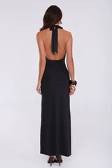 The Perfect Excuse Halter Maxi Dress Black