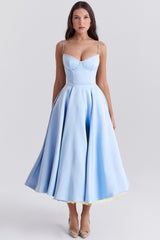 Cinderella Blue Tulle Midi Dress
