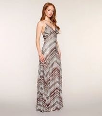 Chantelle Chevron A-Line Formal Dress