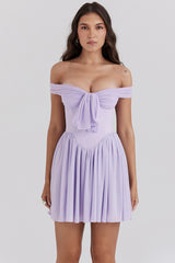 Orchid Off Shoulder Mini Dress