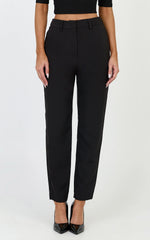 Hermie Pants - High Waisted Cropped Tailored Pants in Black