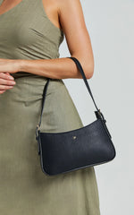 Peta and Jain - Lilu Shoulder Bag - In Black Pebble/Gold