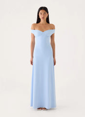 Diranda Off Shoulder Maxi Dress - Blue