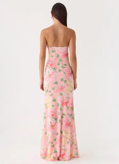Iroha Strapless Maxi Dress - Blooming Spring