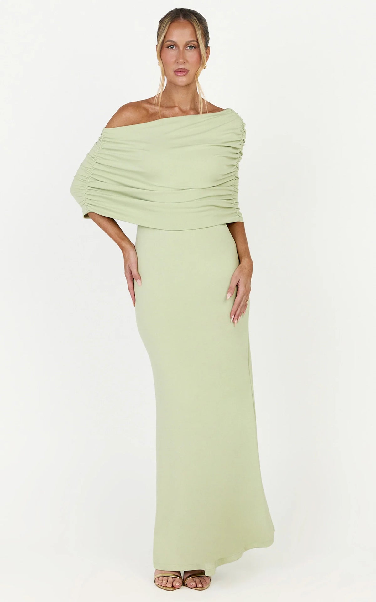 Capri Maxi Dress - Cape Dress in Sage