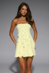 Imagine It Strapless Mini Dress Yellow