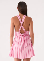 Malric Mini Dress - Strawberry Stripe