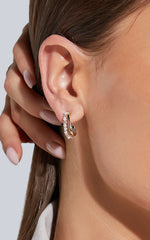 Haisley Hoop Earrings in Gold