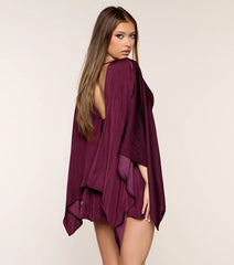 Low Key Drama Open Back Plunge Dress