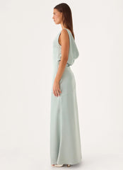 Line By Line Maxi Dress - Sage