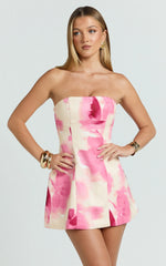 Catharine Mini Dress - Peach