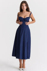 French Navy Bustier Sundress