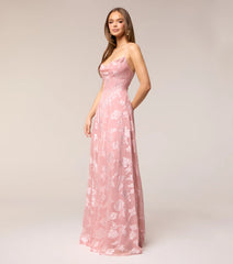Vivienne Floral Brocade Lace-Up Dress