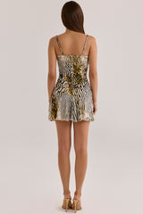 Animal Print Slinky Jersey Mini Dress