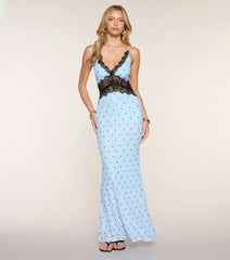 City Crush Polka Dot Lace Maxi Dress