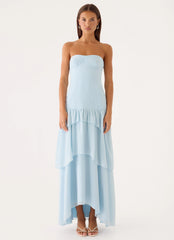 Sharn Strapless Maxi Dress - Blue