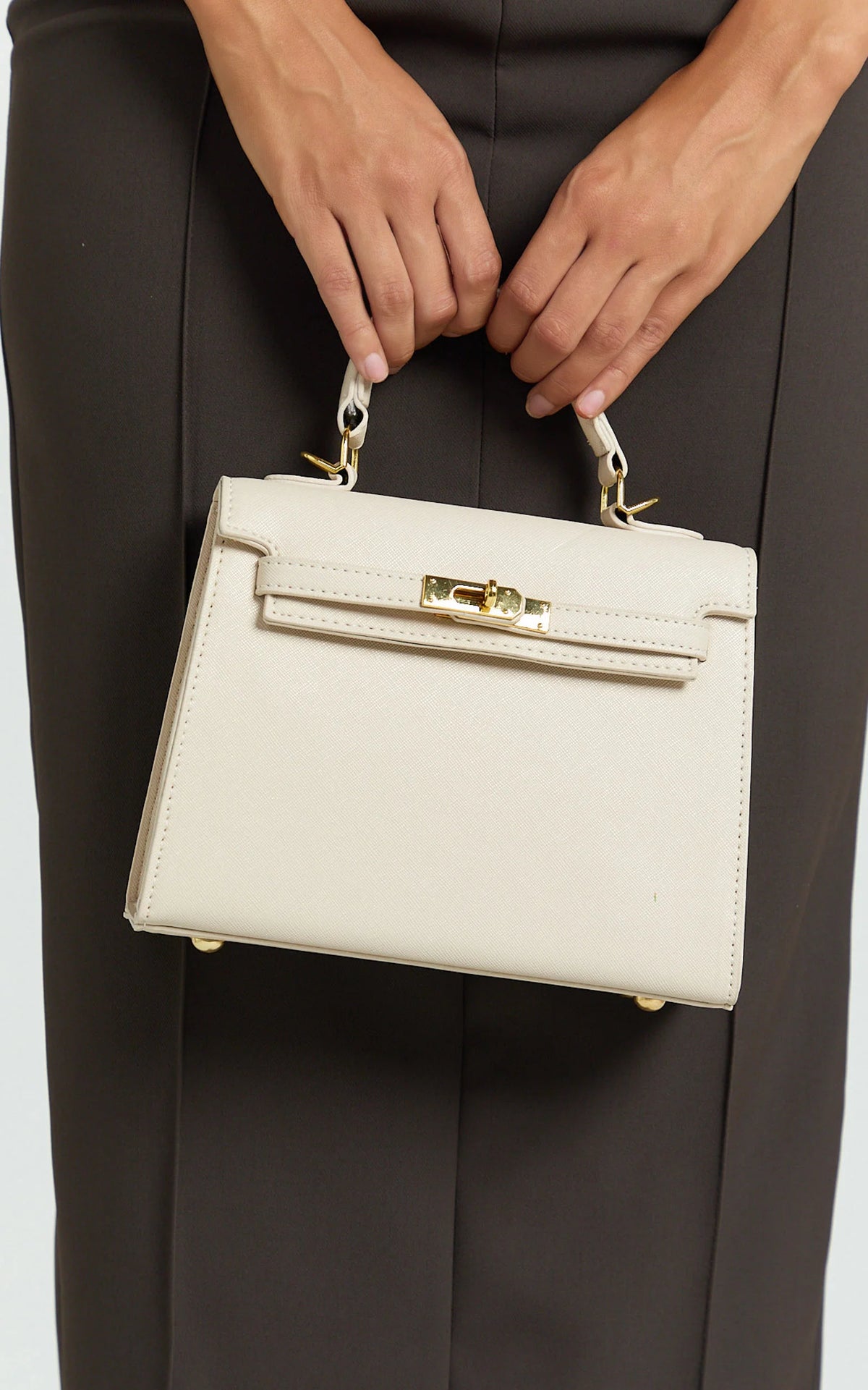 Hera Bag - Top Handle Crossbody Bag in Bone