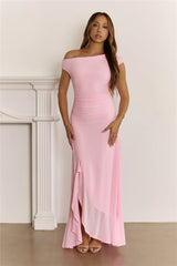 Darling At Dusk Long Sleeve Maxi Dress Pink