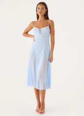 Erynda Midi Dress - Blue