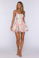 Lights Camera You Mini Dress Floral
