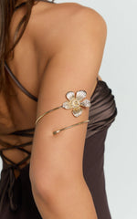 Hadid Cuff - Flower Arm Cuff in Gold