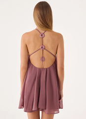 Donar Mini Dress - Mocha Mousse