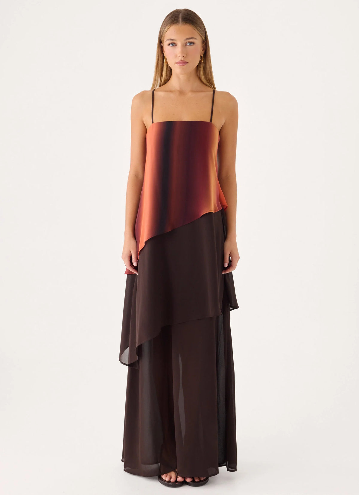 Ruesella Maxi Dress - Brown
