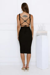 She's Well Known Midi Dress Black