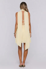Hot Girl Holiday Strapless Mini Dress Yellow